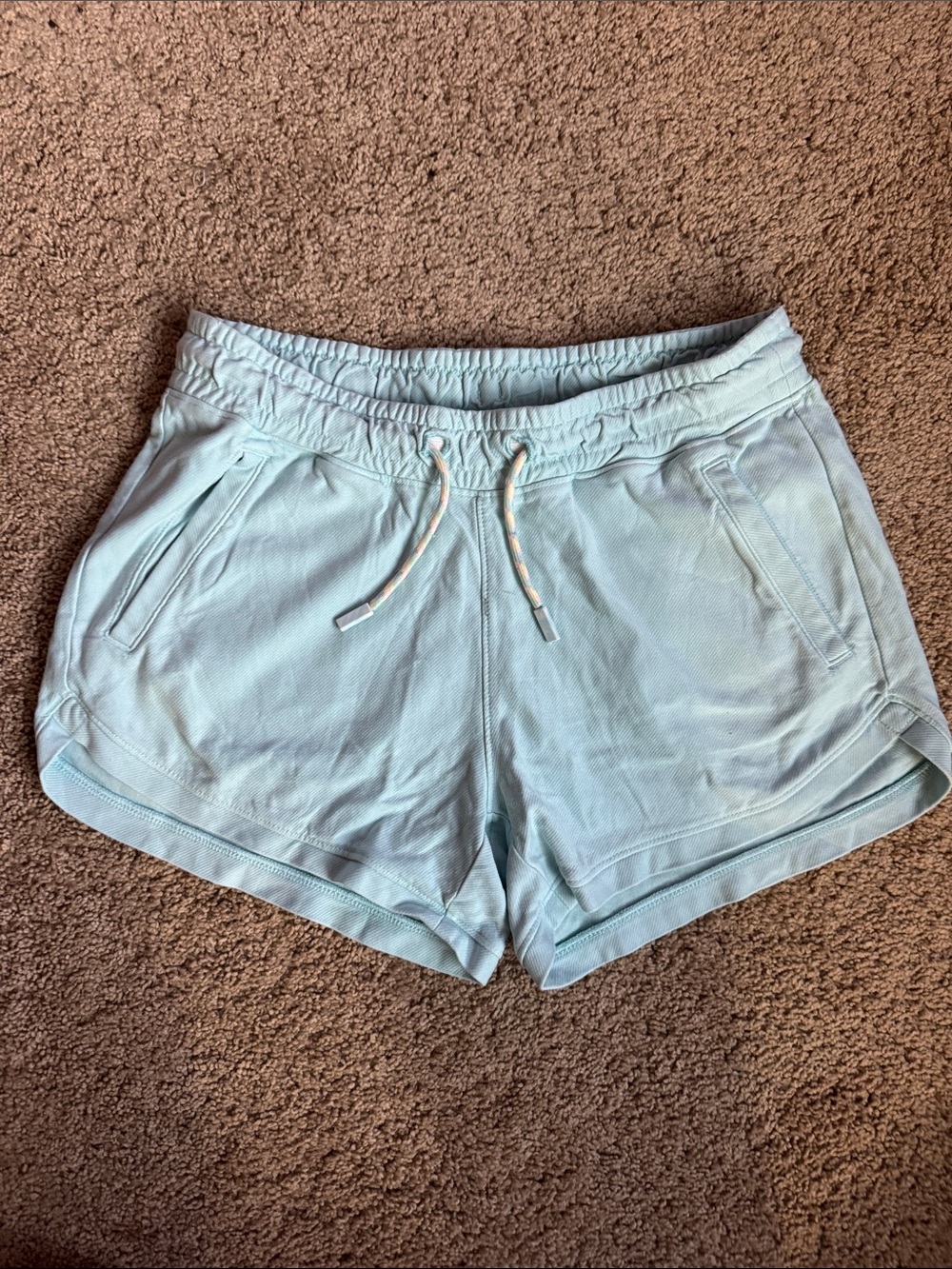 Athleta Light Blue Drawstring Active Shorts